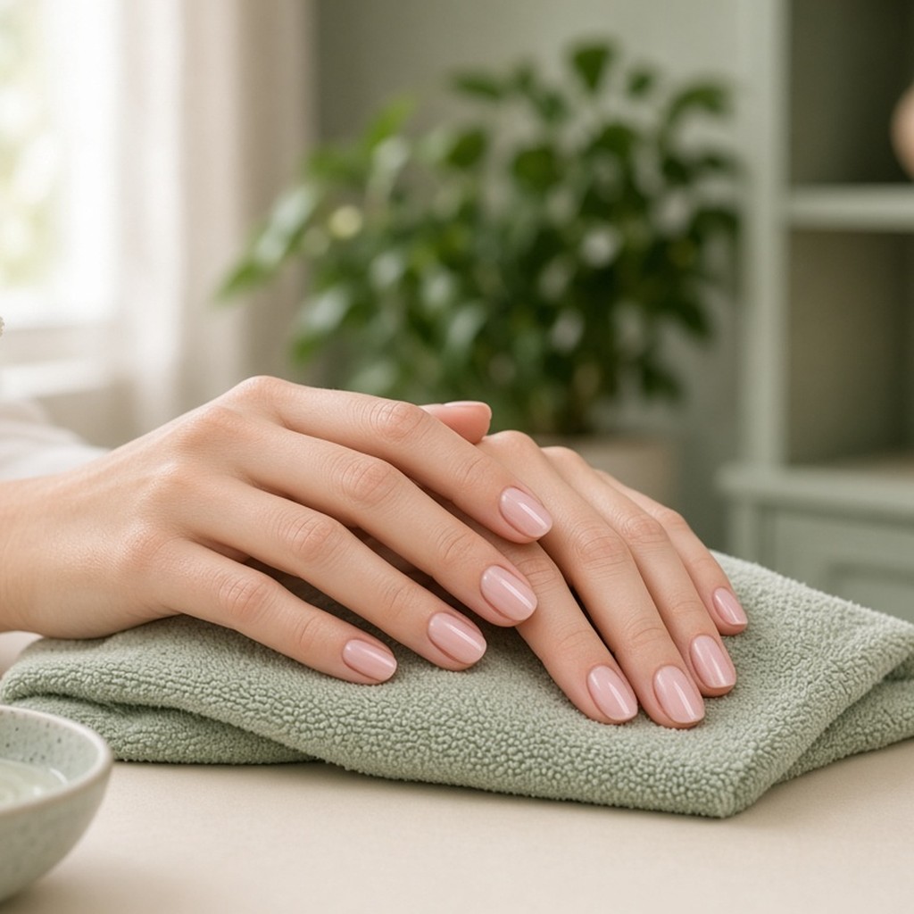Structured gel manicure