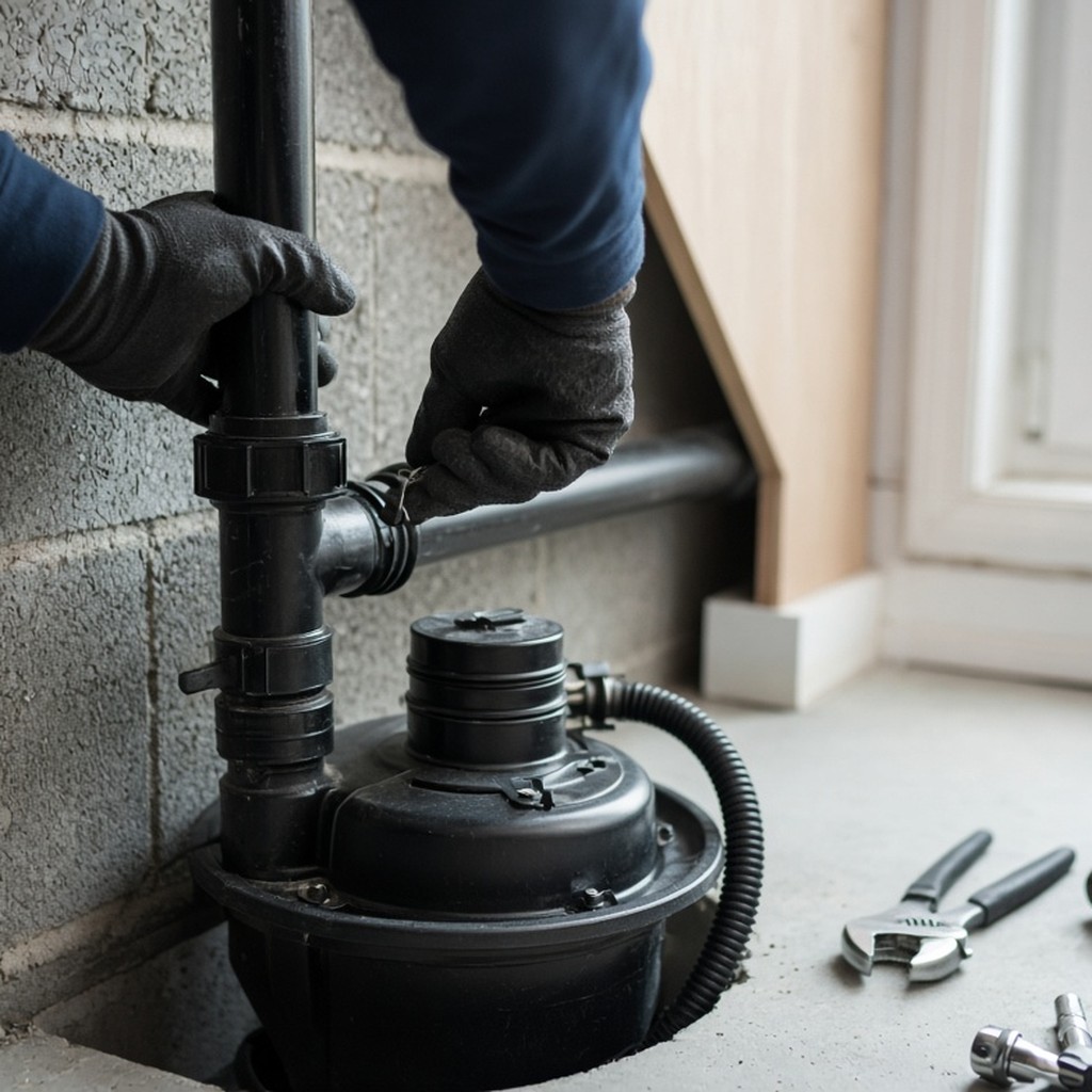 Sump pump and backflow